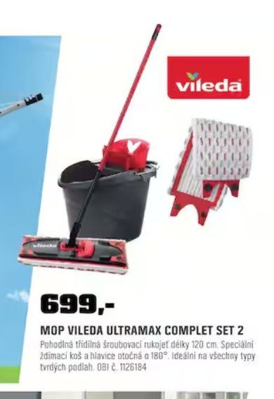 Mop Vileda Ultramax Complet Set 2 - OBI akcniletaky.com