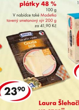 Gouda bílá plátky 48 %
