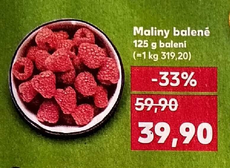 Maliny balené