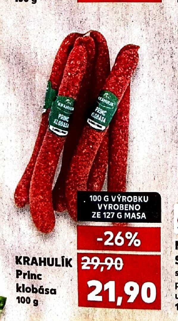 KRAHULÍK Princ klobása 100 g