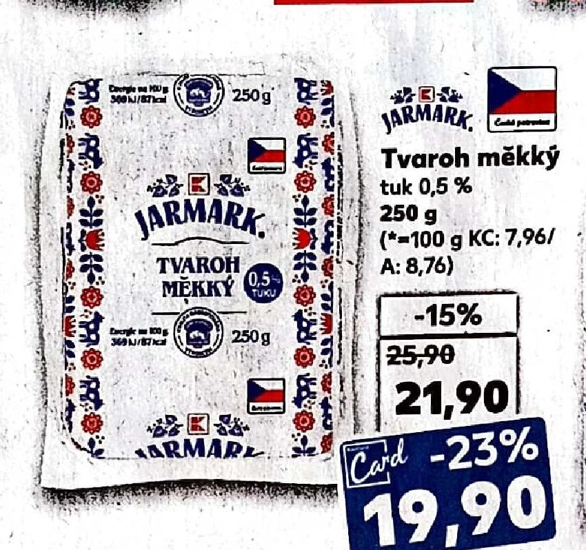 Tvaroh měkký 0,5% 250g