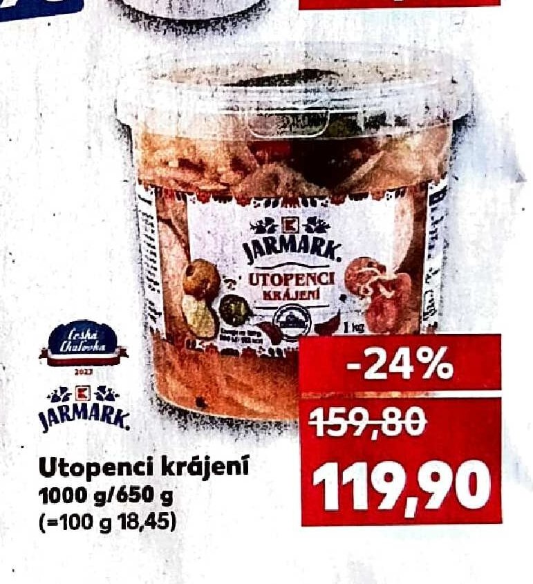 Utopenci krájení 1000g/650g