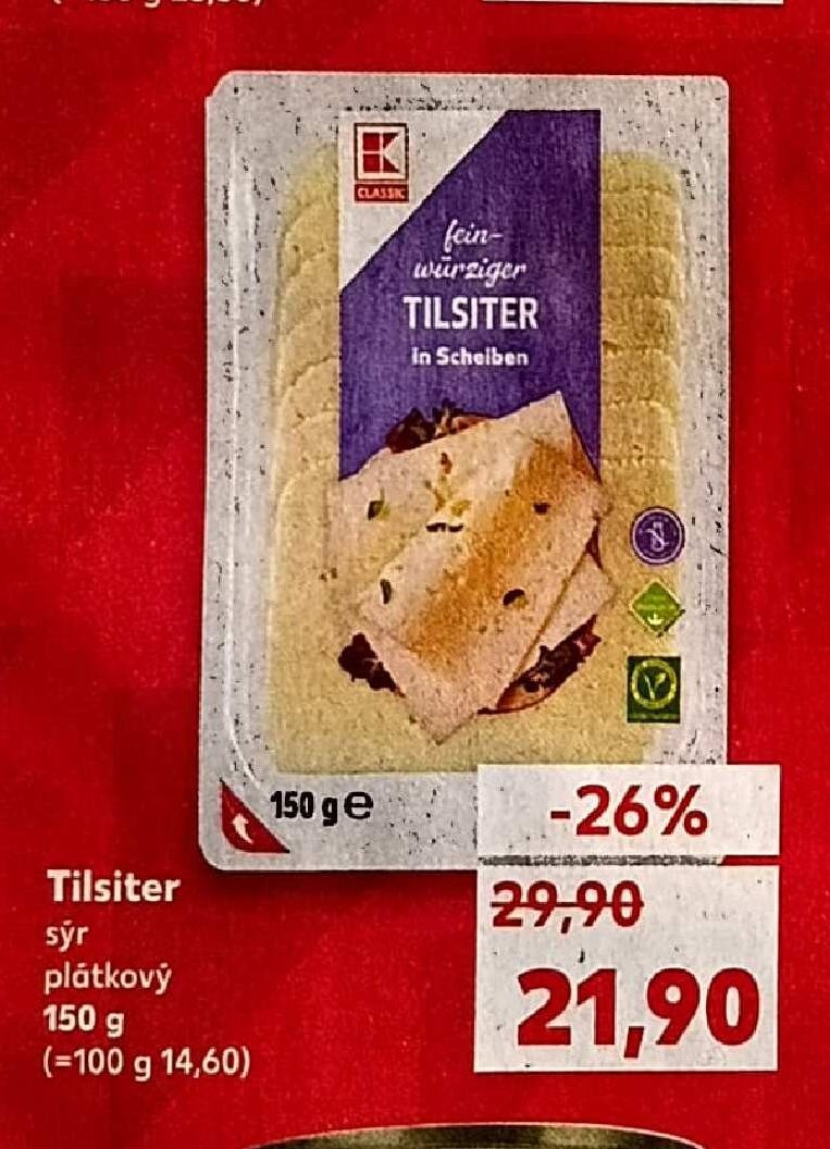 Tilsiter sýr plátkový 150 g