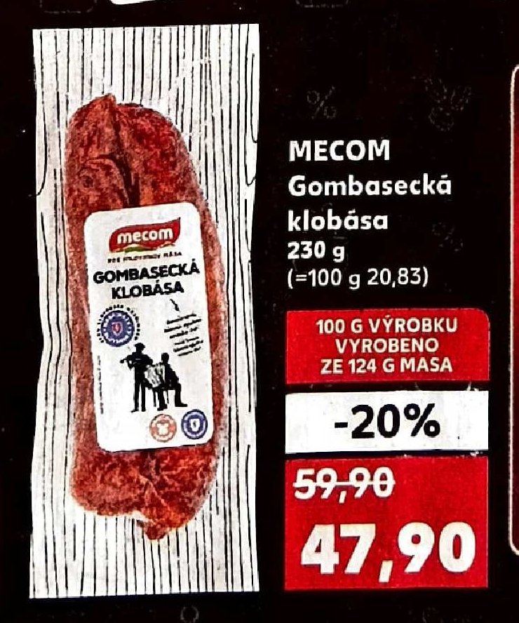 MECOM Gombasecká klobása