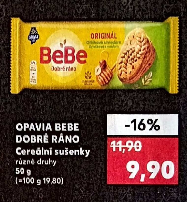 Opavia BeBe Dobré ráno Cereální sušenky různé druhy 50 g