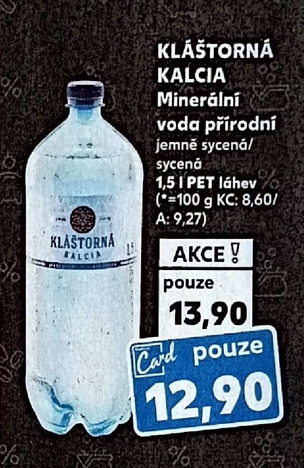 KLÁŠTORNÁ KALCIA Minerální voda
