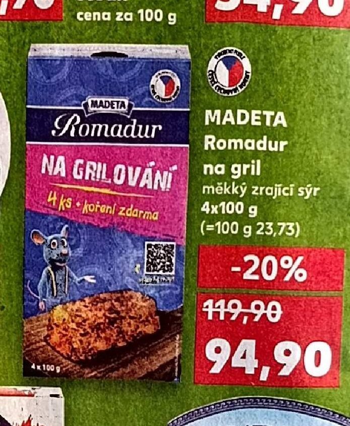 Madeta Romadur na gril