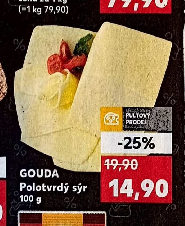 GOUDA Polotvrdý sýr