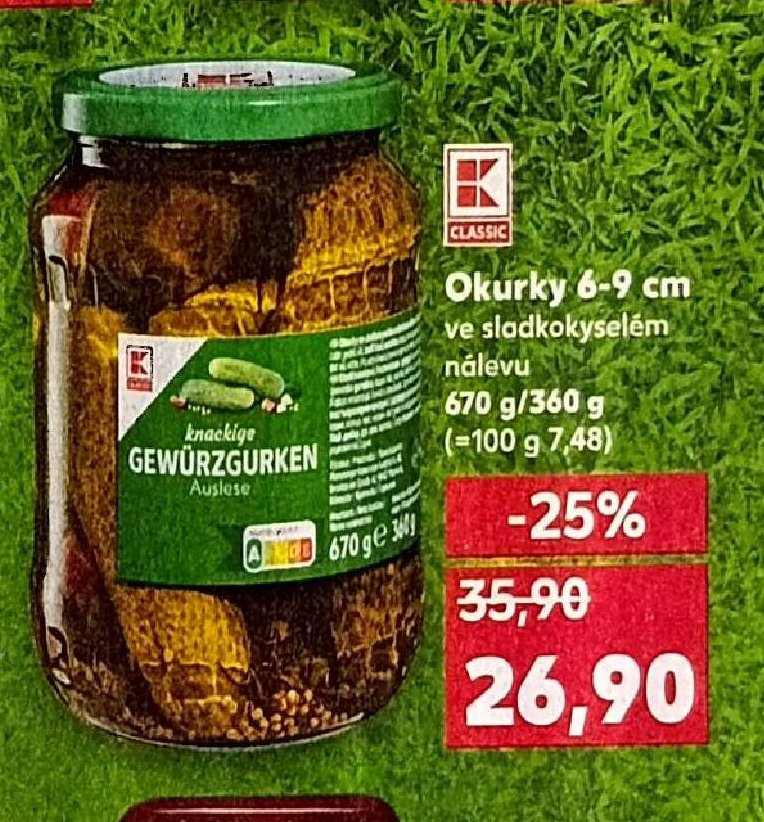 Okurky 6-9 cm