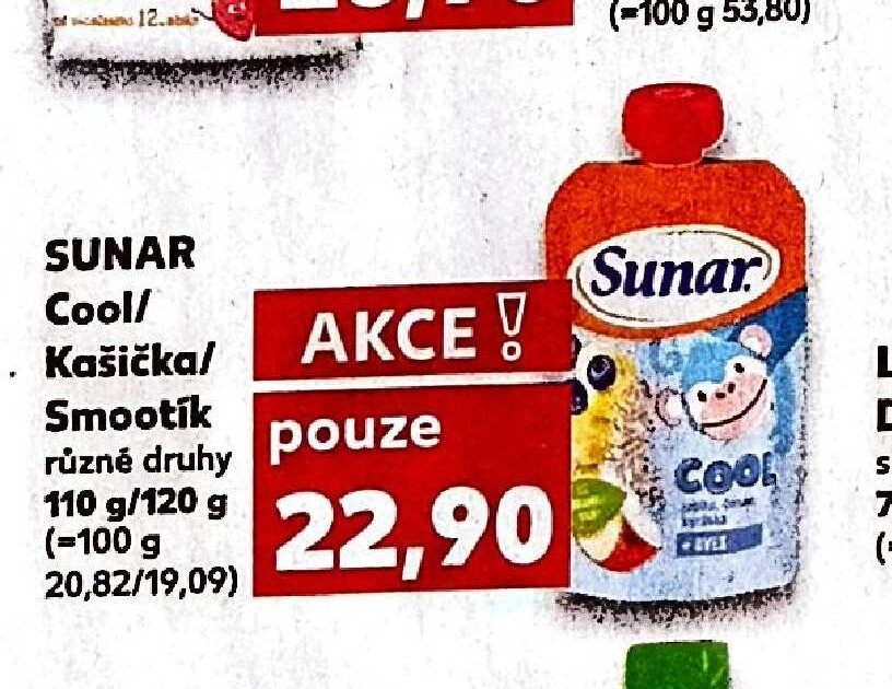 SUNAR Cool/Kašička/Smootík různé druhy 110 g/120 g