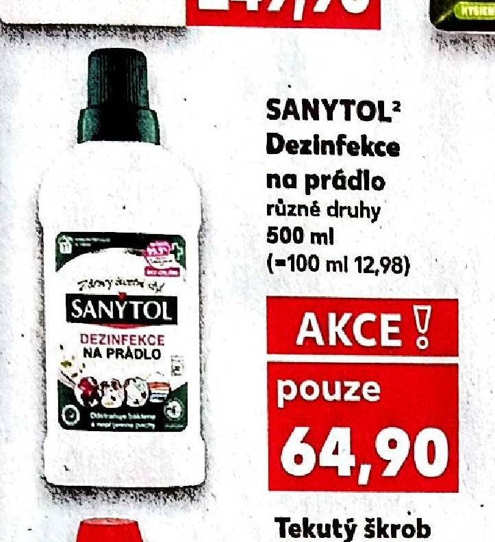SANYTOL Dezinfekce na prádlo