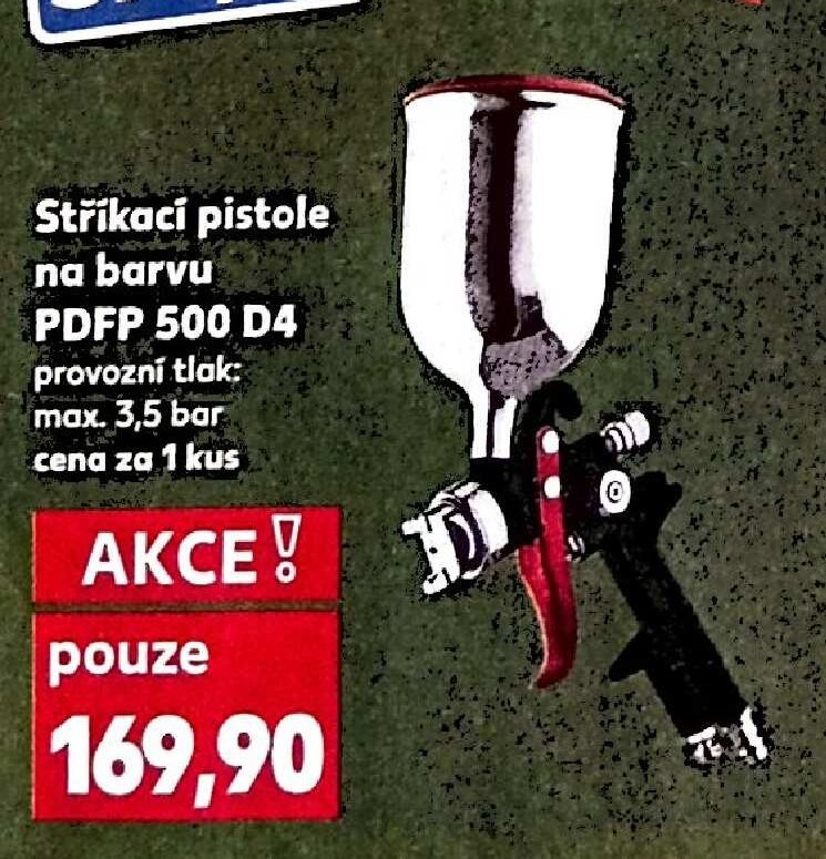 Stříkací pistole na barvu PDFP 500 D4