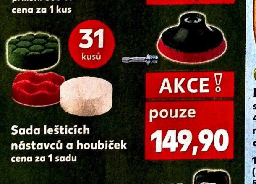 Sada lešticích nástavců a houbiček