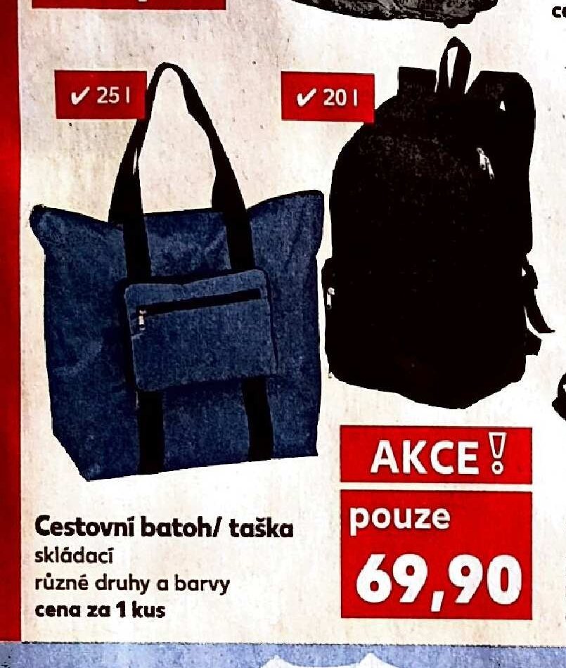 Cestovní batoh/taška skládací