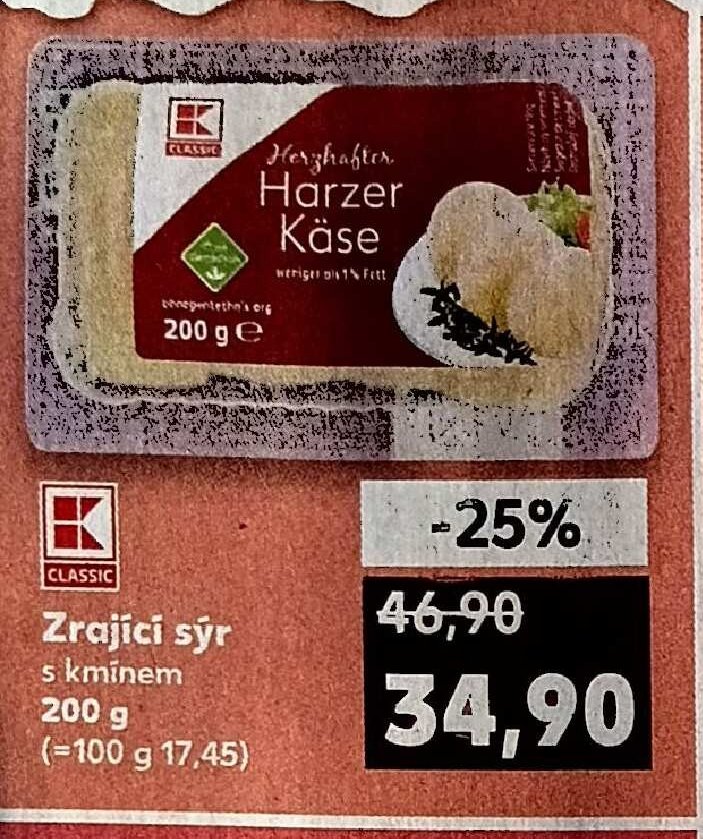 Zrající sýr s kmínem 200 g