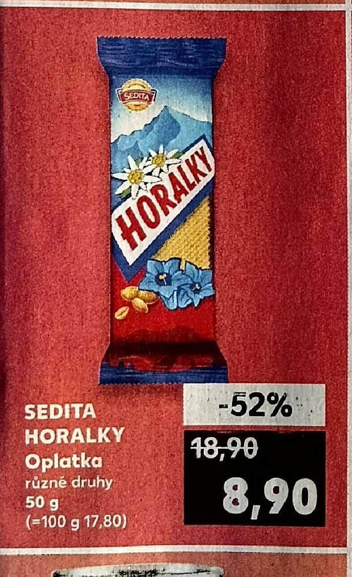 SEDITA HORALKY Oplatka různé druhy 50 g