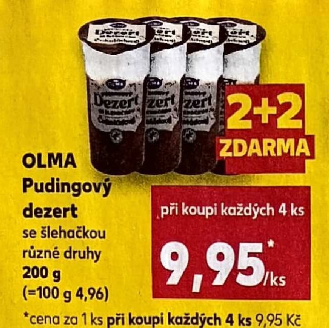 Olma Pudingový dezert se šlehačkou
