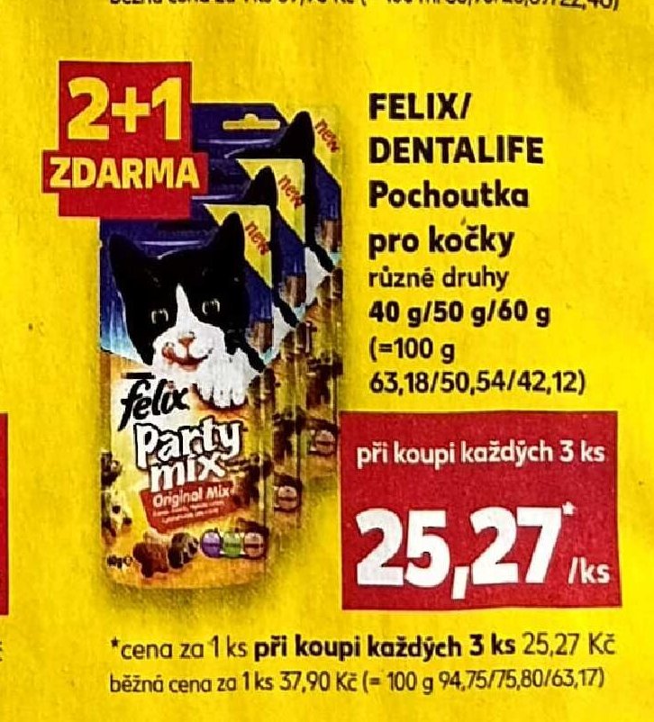 Felix / Dentalife Pochoutka pro kočky