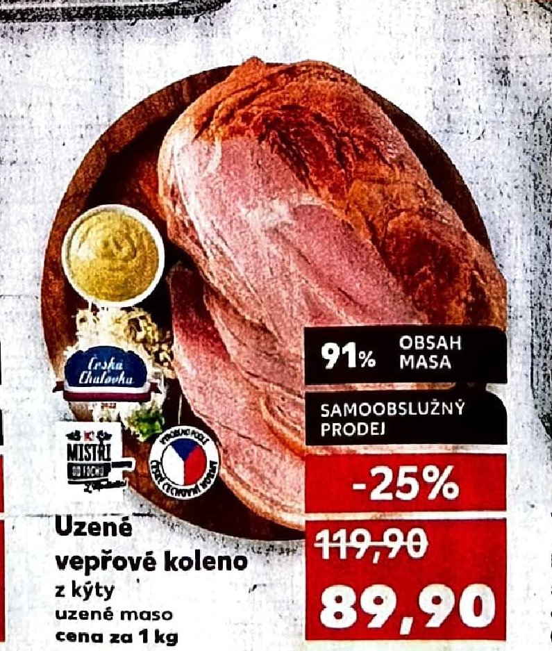 Uzené vepřové koleno z kýty