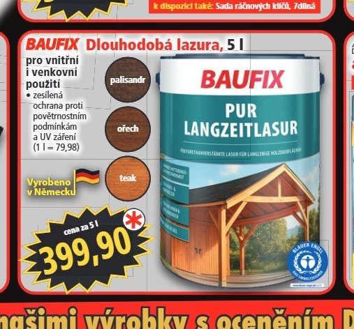 BAUFIX Dlouhodobá lazura, 5 l