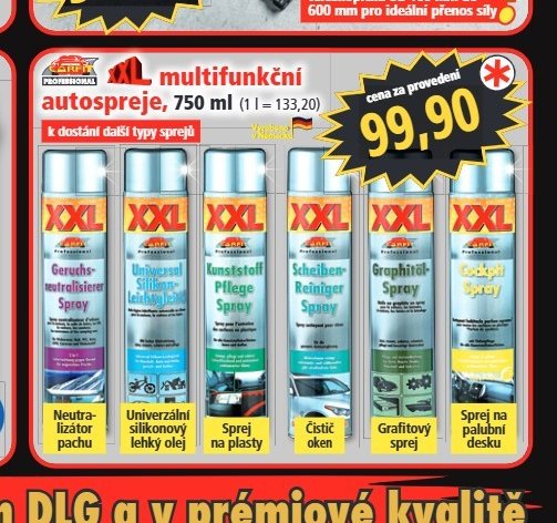 Multifunkční autospreje, 750 ml