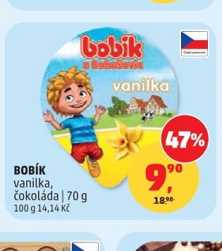 Bobík vanilka, čokoláda