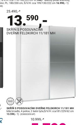 SKŘÍŇ S POSOUVACÍMI DVEŘMI FELDKIRCH 11/181 MH
