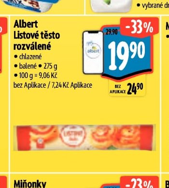 Albert Listové těsto rozválené