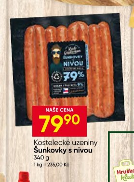 Kostelecké uzeniny Šunkovky s nivou