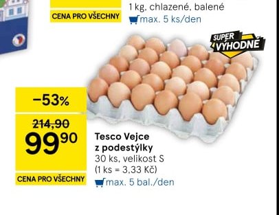 Tesco Vejce z podestýlky