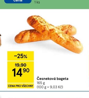 Česneková bageta 165 g