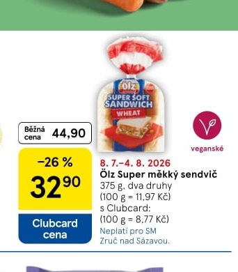 Ölz Super měkký sendvič 375 g