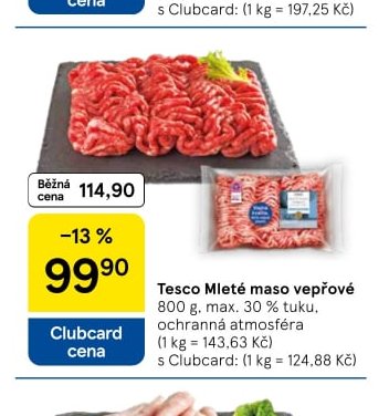 Tesco Mleté maso vepřové