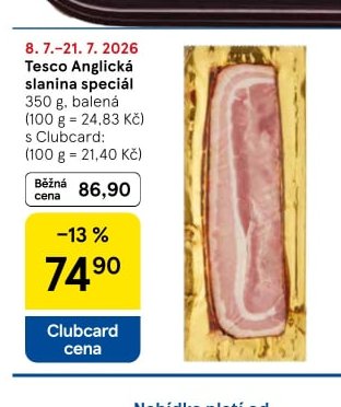 Tesco Anglická slanina speciál