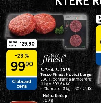 Tesco Finest Hovězí burger 330 g