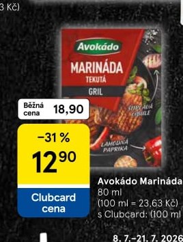 Avokádo Marináda 80 ml