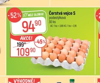 Čerstvá vejce S
