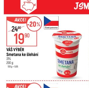 VÁŠ VÝBĚR Smetana ke šlehání