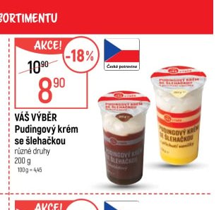 VÁŠ VÝBĚR Pudingový krém se šlehačkou