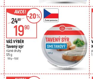 VÁŠ VÝBĚR Tavený sýr