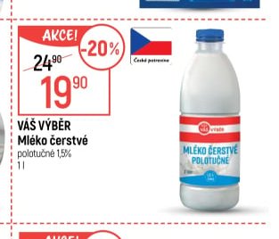 VÁŠ VÝBĚR Mléko čerstvé