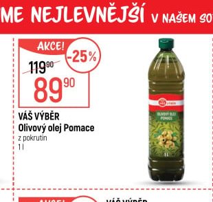 Váš Výběr Olivový olej Pomace 1l