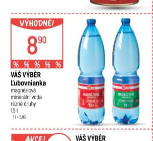 Váš Výběr Ľubovnianka minerální voda 1,5l