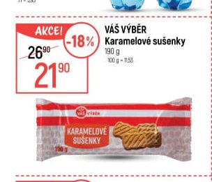 Váš Výběr Karamelové sušenky 190g