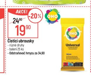 Čisticí ubrousky 25ks