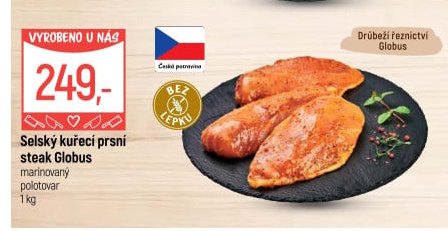 Selský kuřecí prsní steak Globus
