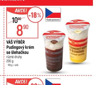 Váš Výběr Pudingový krém se šlehačkou