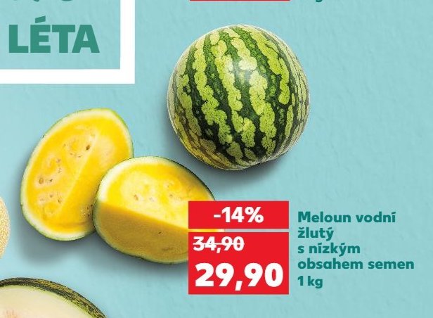Meloun vodní žlutý s nízkým obsahem semen