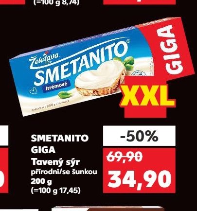 SMETANITO GIGA Tavený sýr