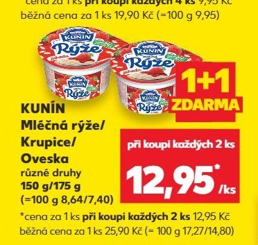 KUNÍN Mléčná rýže / Krupice / Oveska